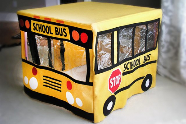 
Create a Fun School Bus Playhouse for Kids Using a Card Table	